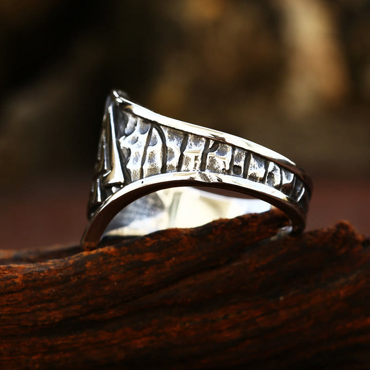 WorldNorse Valknut Edelstahlring