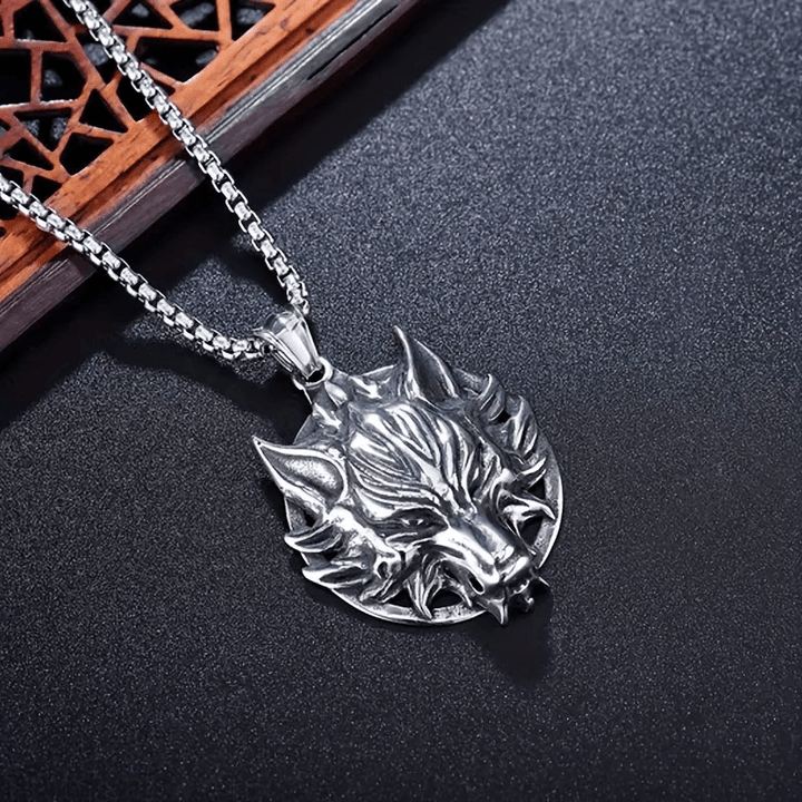 WorldNorse Halskette mit wildem Wolf
