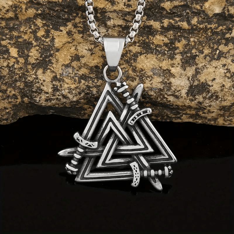 WorldNorse Valknut mit Schwerthalskette