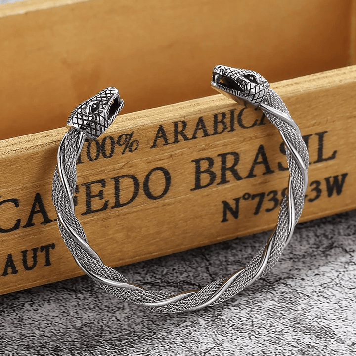 WorldNorse Doppelköpfiges Schlangenarmband