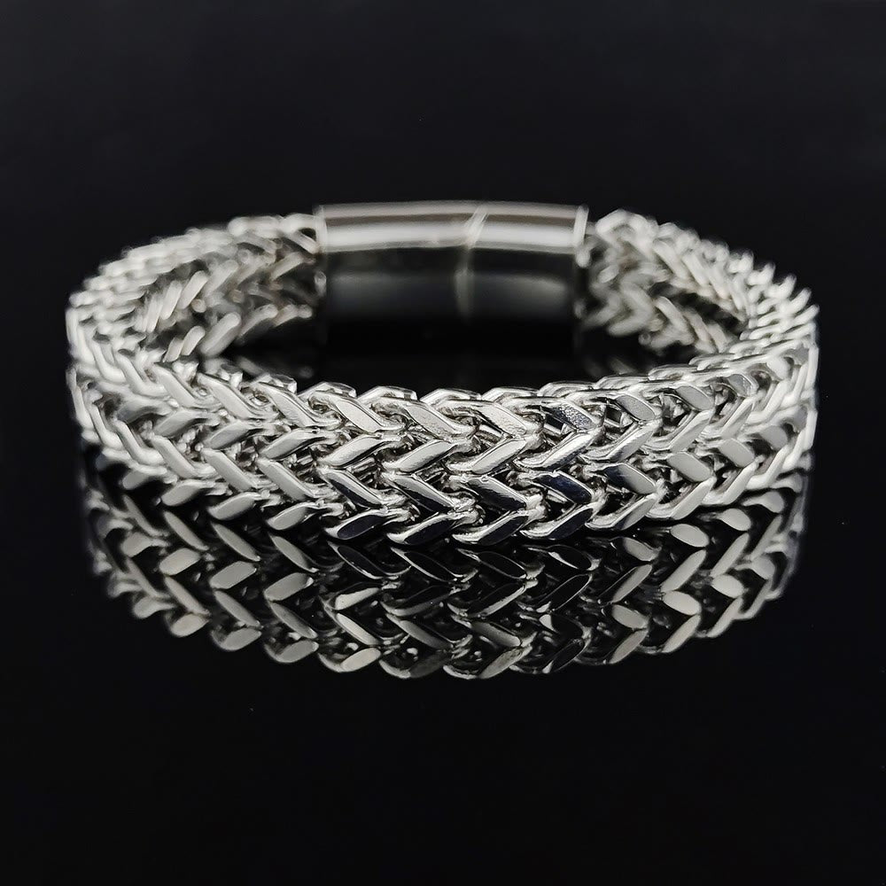 WorldNorse Klassisches zweireihiges Weizenkettenarmband