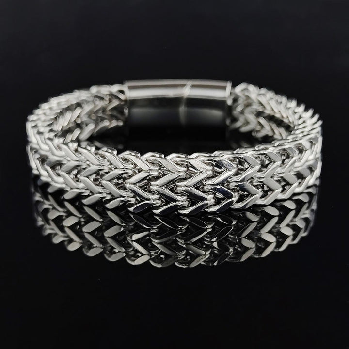 WorldNorse Klassisches zweireihiges Weizenkettenarmband
