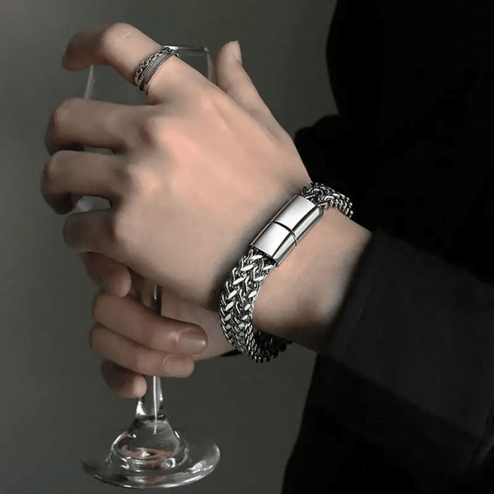 WorldNorse Klassisches zweireihiges Weizenkettenarmband