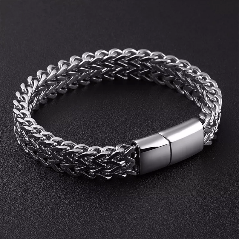 WorldNorse Klassisches zweireihiges Weizenkettenarmband