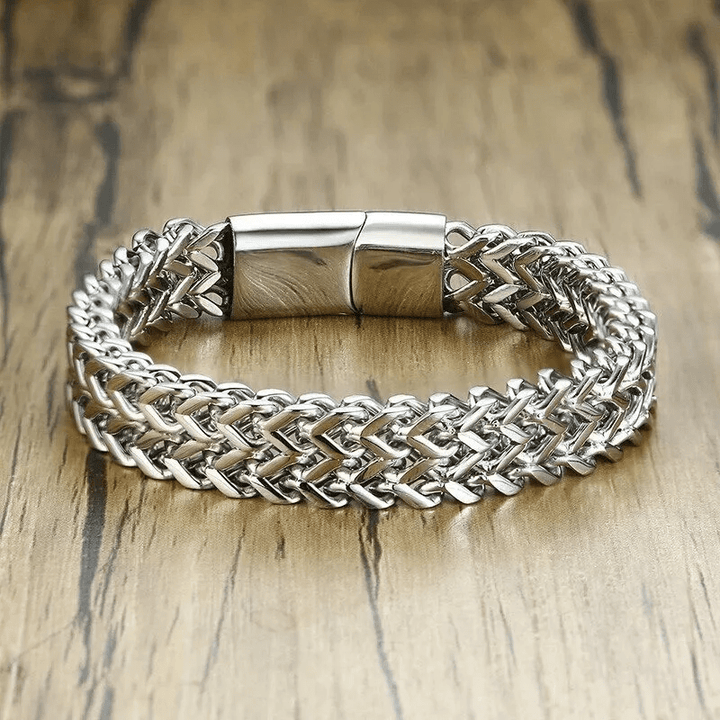 WorldNorse Klassisches zweireihiges Weizenkettenarmband