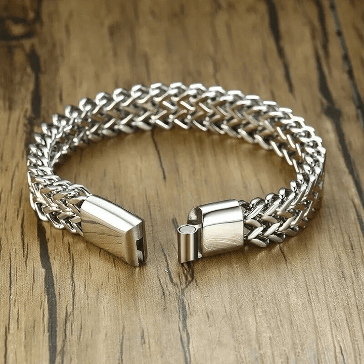 WorldNorse Klassisches zweireihiges Weizenkettenarmband