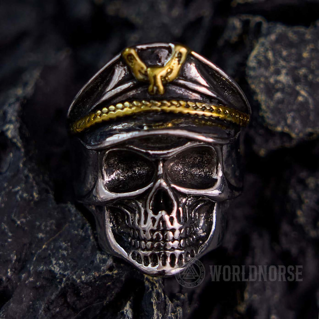 WorldNordischer Adler-Kappe-Punk-Totenkopf-Ring