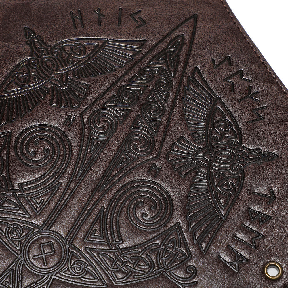 WorldNorse Mittelalterliche Armschienen aus geprägtem Ökoleder