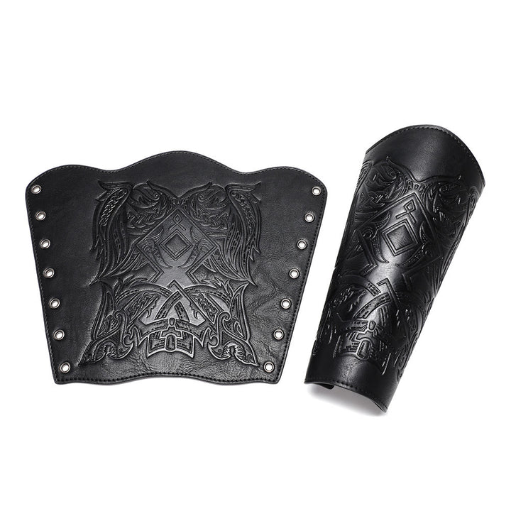 WorldNorse Viking Totem Armschienen aus Ökoleder