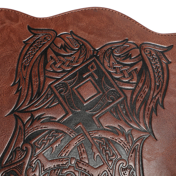 WorldNorse Viking Totem Armschienen aus Ökoleder