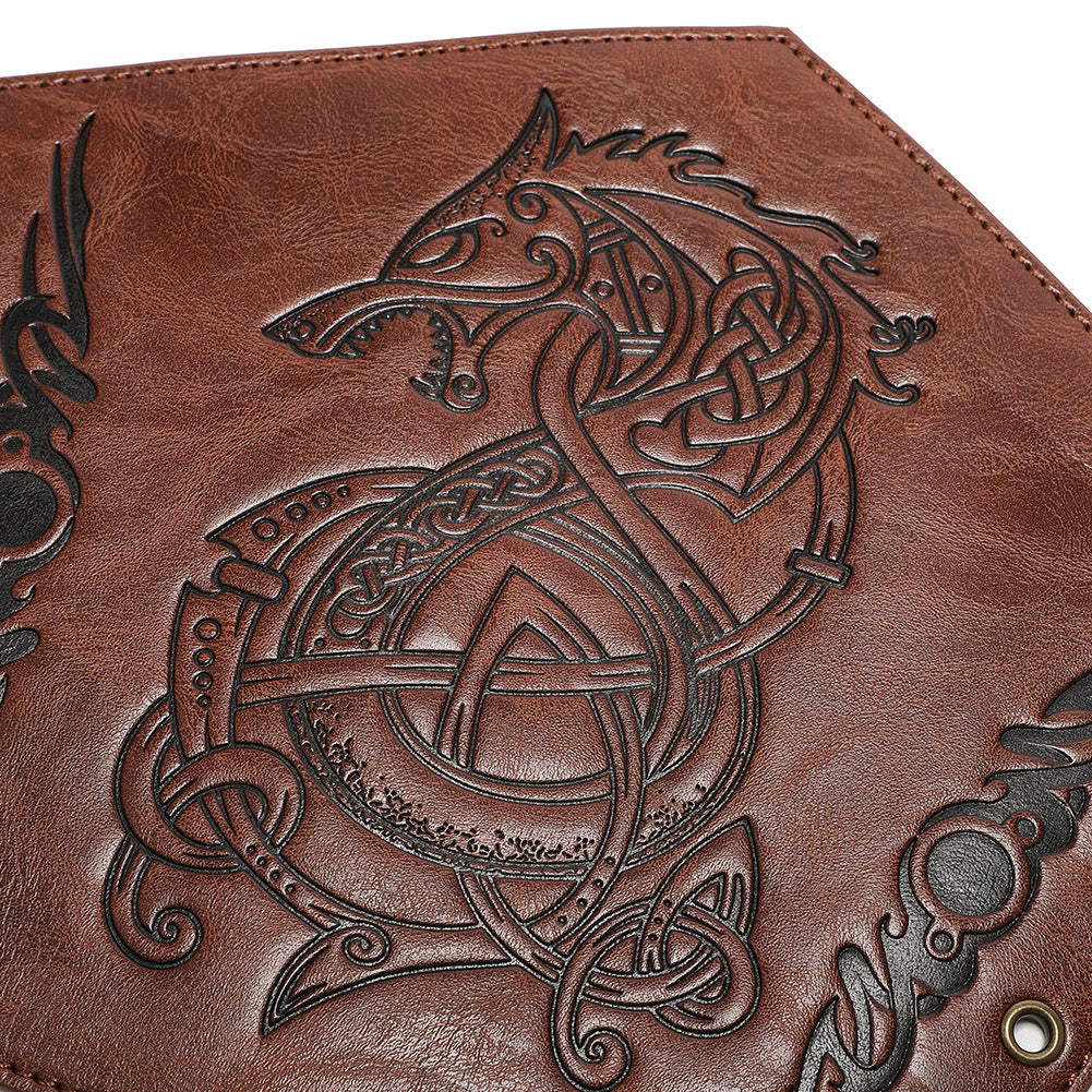 WorldNorse Armschienen aus Ökoleder mit Nordischer Drache