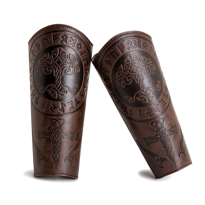 WorldNorse Yggdrasil Keltische Armschienen aus Ökoleder
