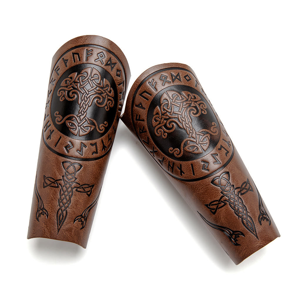 WorldNorse Yggdrasil Keltische Armschienen aus Ökoleder