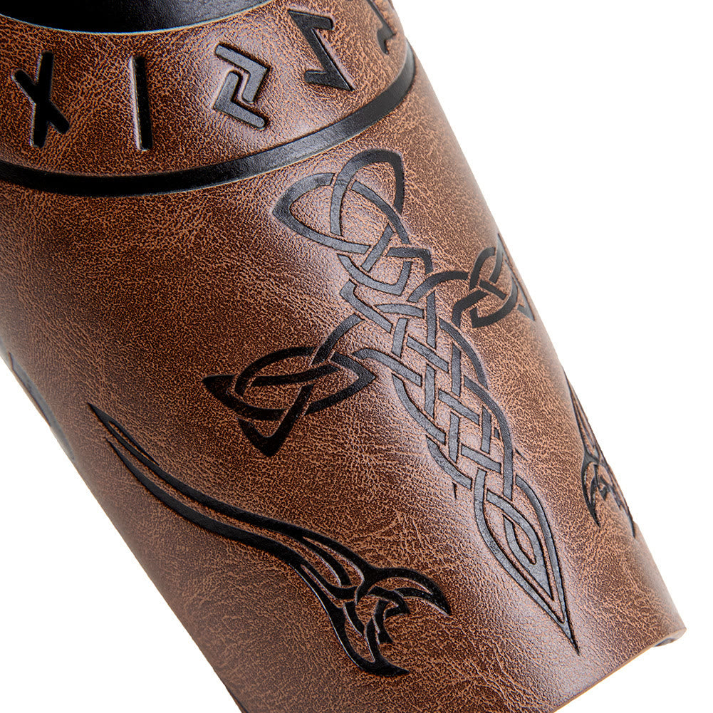 WorldNorse Yggdrasil Keltische Armschienen aus Ökoleder