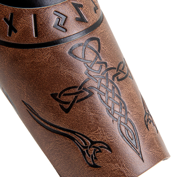 WorldNorse Yggdrasil Keltische Armschienen aus Ökoleder