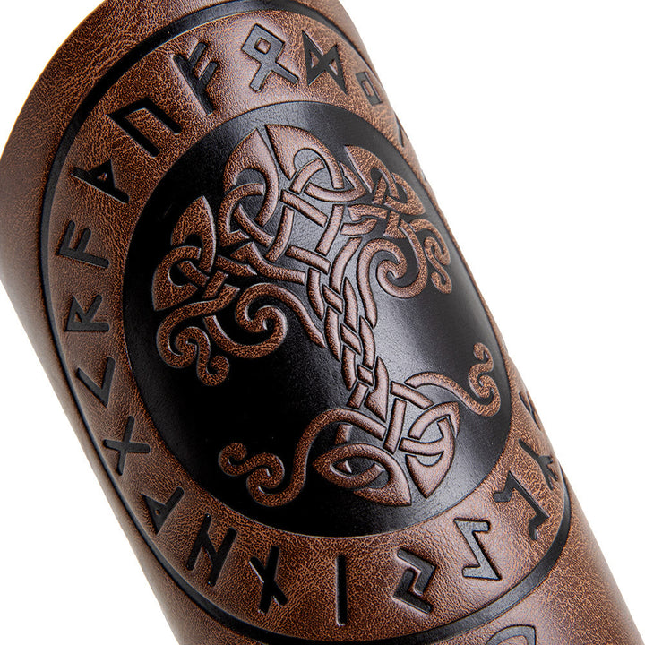 WorldNorse Yggdrasil Keltische Armschienen aus Ökoleder