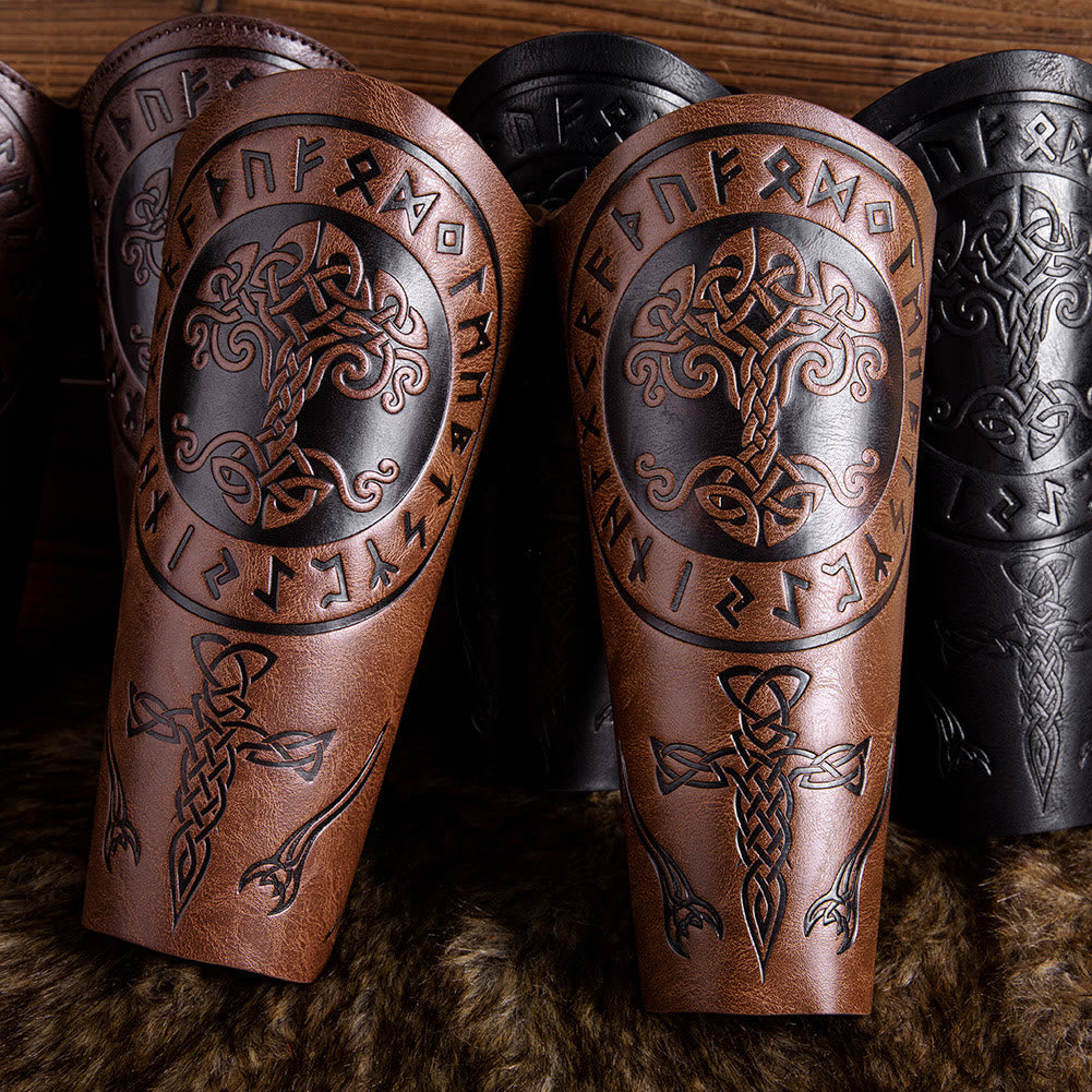 WorldNorse Yggdrasil Keltische Armschienen aus Ökoleder