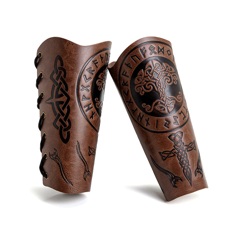 WorldNorse Yggdrasil Keltische Armschienen aus Ökoleder
