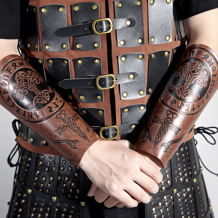 WorldNorse Yggdrasil Keltische Armschienen aus Ökoleder