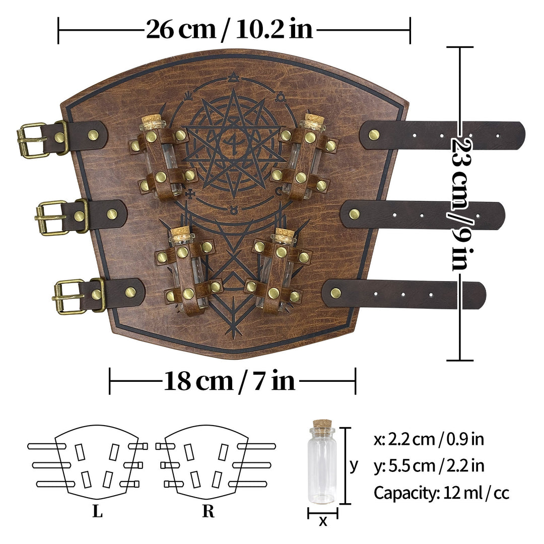 WorldNorse Alchemy Bottle Armschienen aus Ökoleder