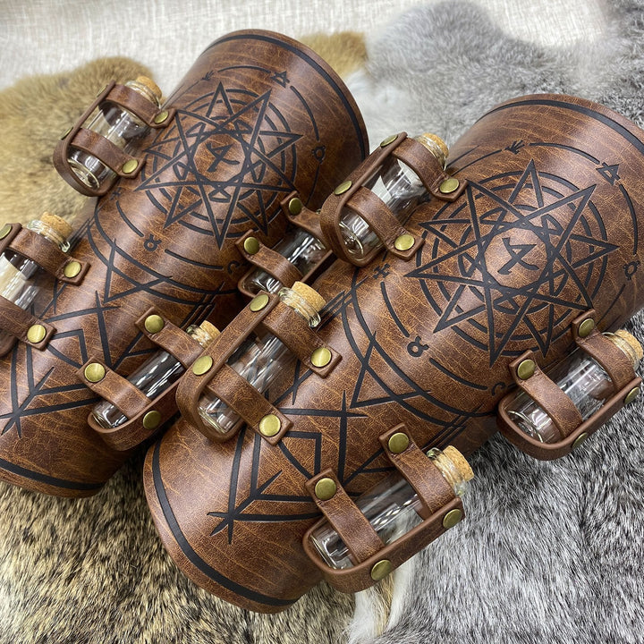 WorldNorse Alchemy Bottle Armschienen aus Ökoleder