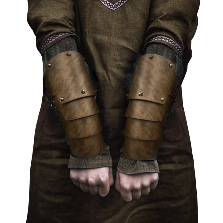 WorldNorse Vierlagige Armschienen aus Ökoleder