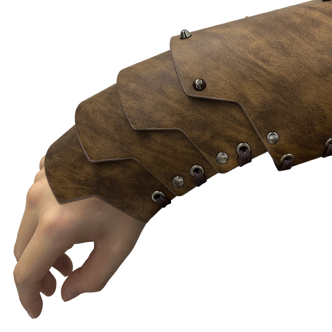 WorldNorse Vierlagige Armschienen aus Ökoleder