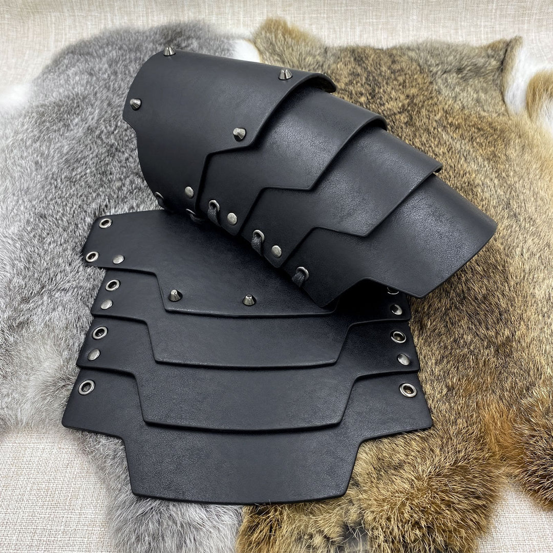 WorldNorse Vierlagige Armschienen aus Ökoleder