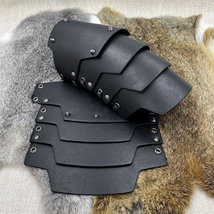 WorldNorse Vierlagige Armschienen aus Ökoleder