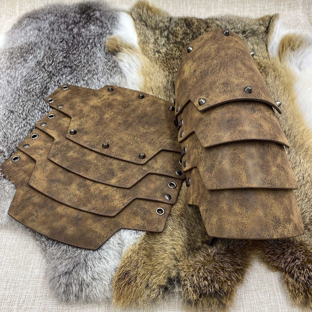 WorldNorse Vierlagige Armschienen aus Ökoleder