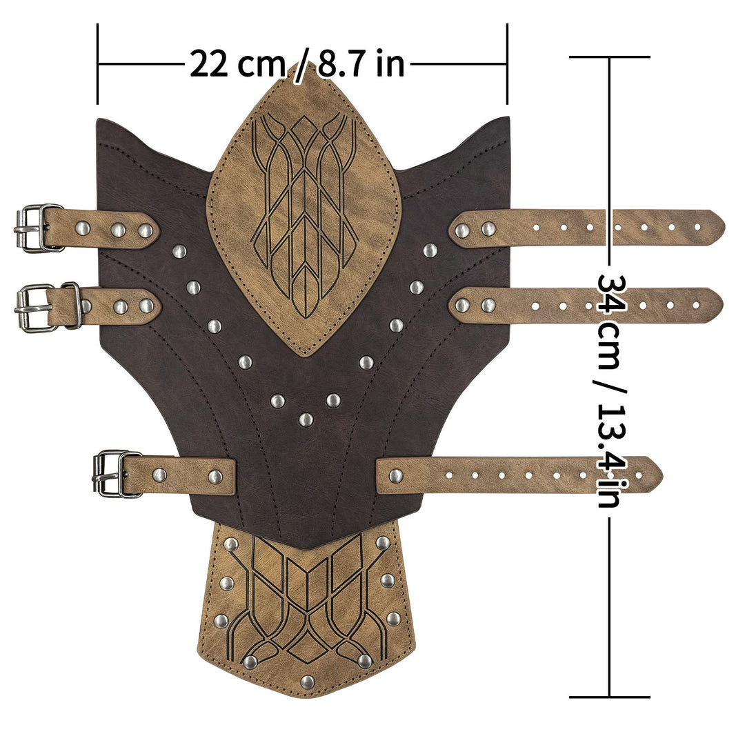 WorldNorse Wikinger-Krieger Armschienen aus Ökoleder