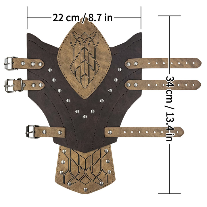 WorldNorse Wikinger-Krieger Armschienen aus Ökoleder