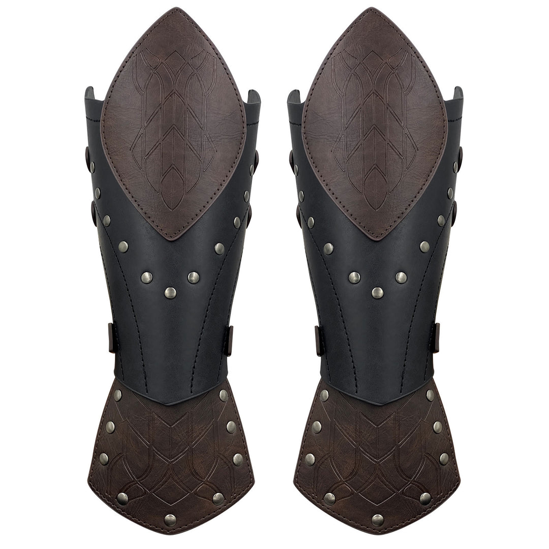 WorldNorse Wikinger-Krieger Armschienen aus Ökoleder