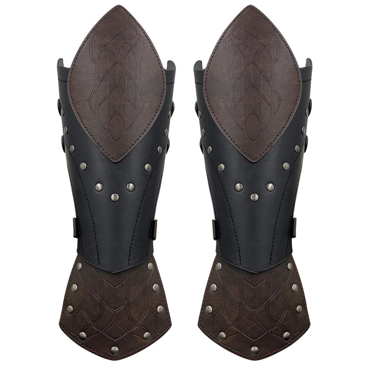WorldNorse Wikinger-Krieger Armschienen aus Ökoleder