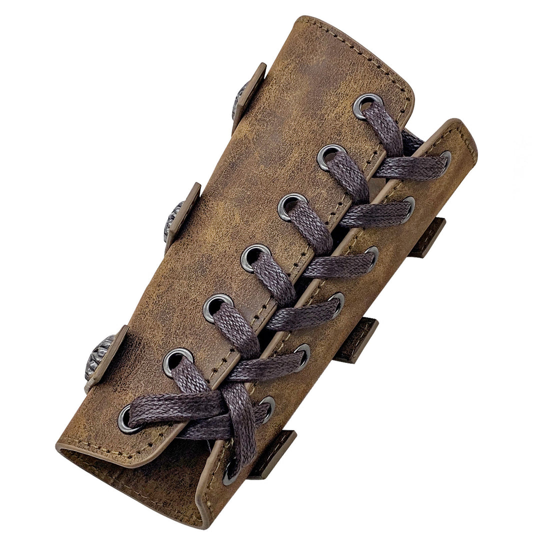 WorldNorse Medieval Retro-Armschienen aus Ökoleder