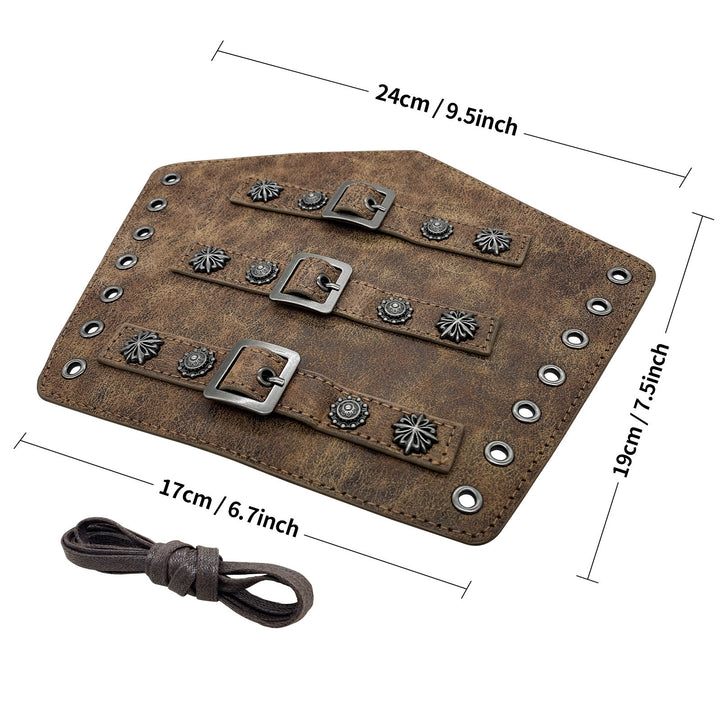 WorldNorse Medieval Retro-Armschienen aus Ökoleder