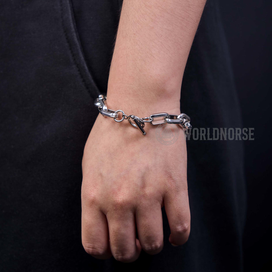 WorldNorse Armband mit flacher, abgerundeter Ecke und Ein-Wort-Schnalle