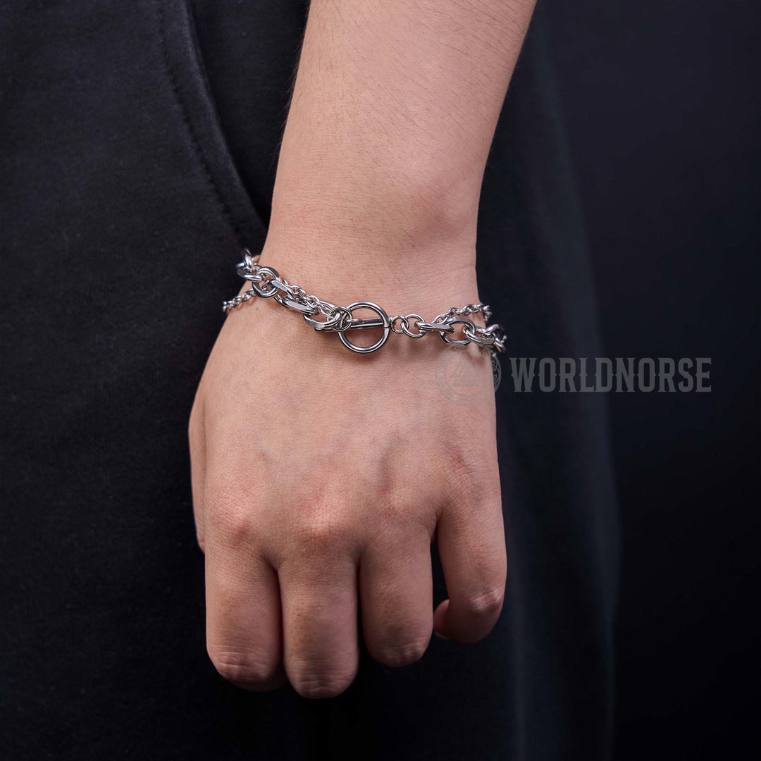 WorldNorse Mehrschichtiges Armband mit Ein-Wort-Schnalle