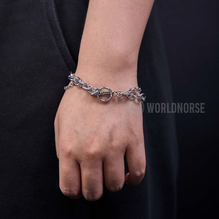 WorldNorse Mehrschichtiges Armband mit Ein-Wort-Schnalle