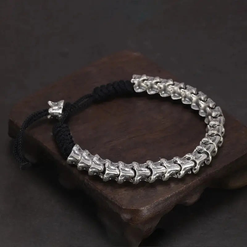 WorldNorse 925 Sterling Silber Wirbelsäule Schlangenknochen Armband
