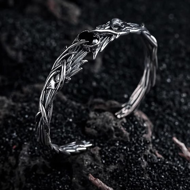 WorldNorse Armband mit dunklem Blattzweig