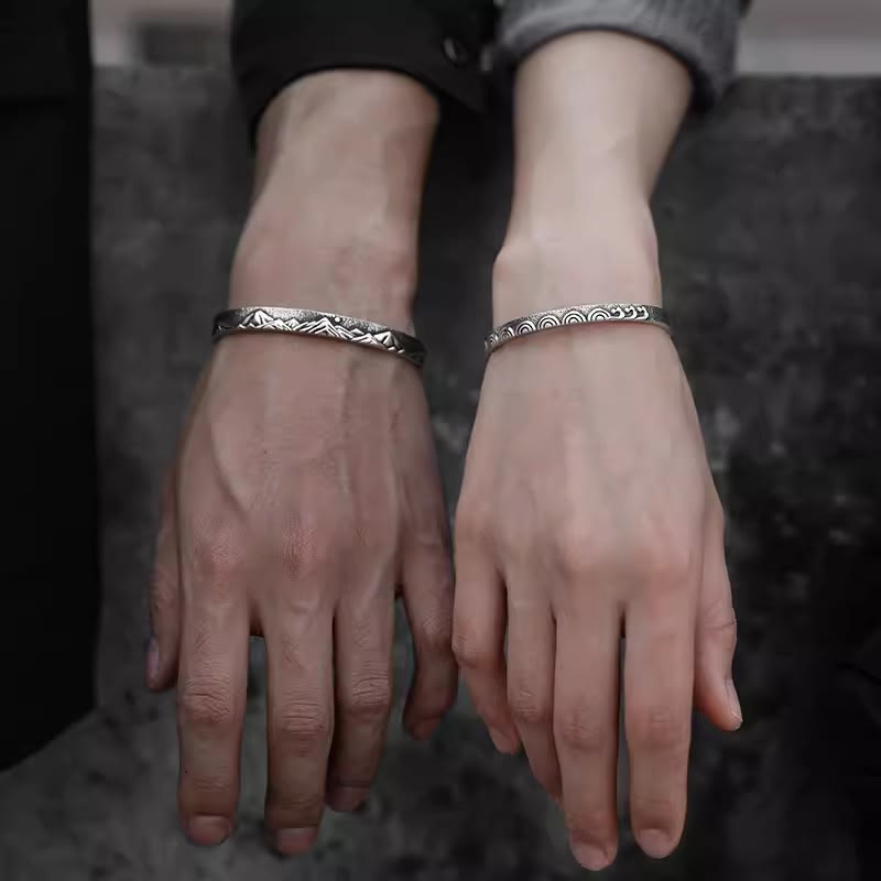 WorldNordisches Berg-Meer-Wellen-Armband