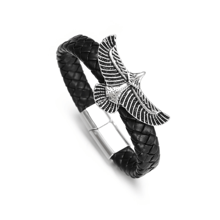 WorldNorse „Soaring Freedom“ Adler-Lederarmband