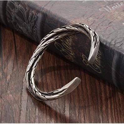 WorldNorse Handgefertigtes Dual Twist Manschettenarmband