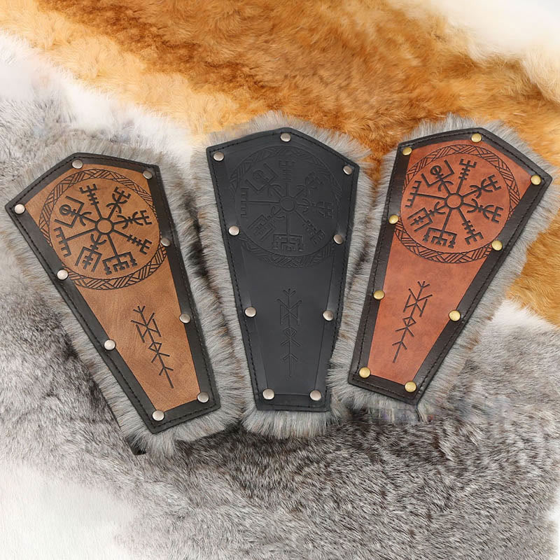 WorldNorse Vegvisir Guard Armschienen aus Ökoleder