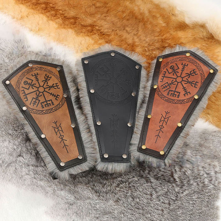 WorldNorse Vegvisir Guard Armschienen aus Ökoleder