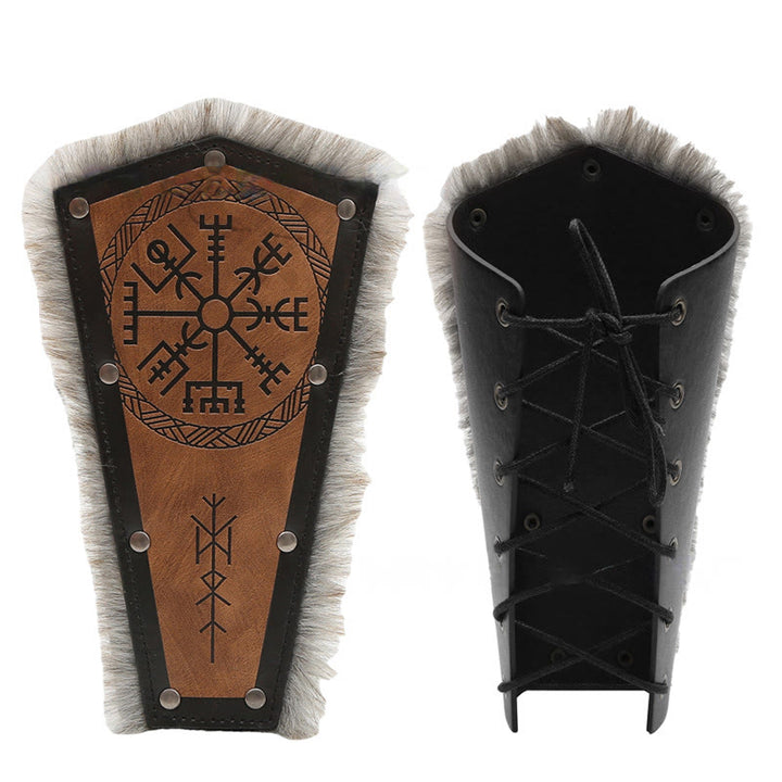 WorldNorse Vegvisir Guard Armschienen aus Ökoleder