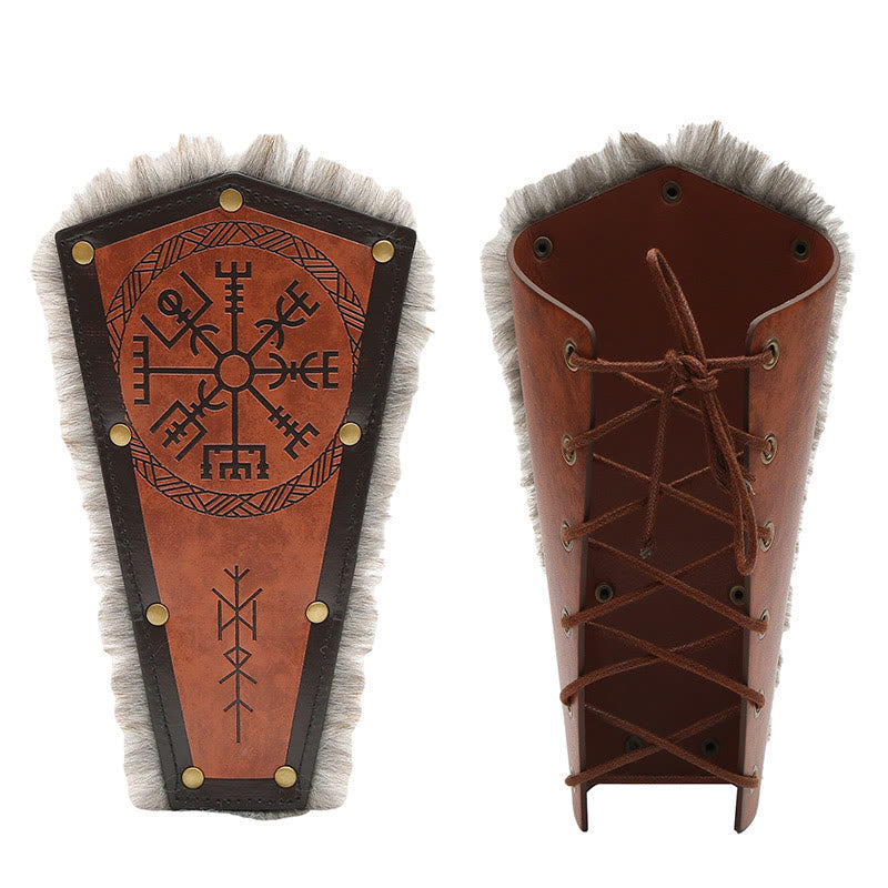 WorldNorse Vegvisir Guard Armschienen aus Ökoleder