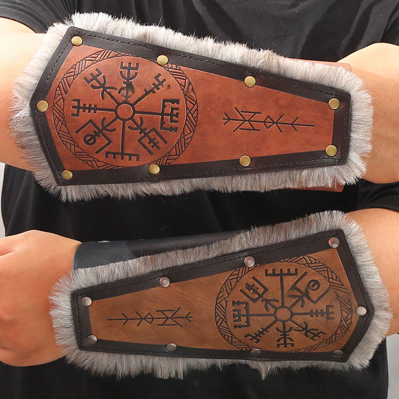 WorldNorse Vegvisir Guard Armschienen aus Ökoleder