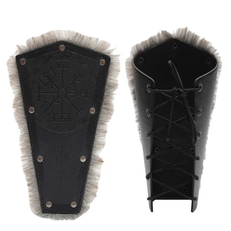 WorldNorse Vegvisir Guard Armschienen aus Ökoleder